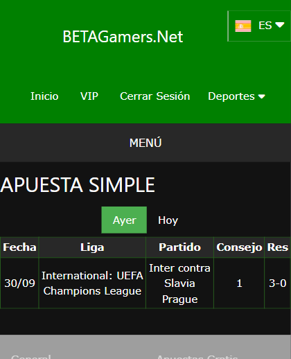 boleto de apuesta vip ganada